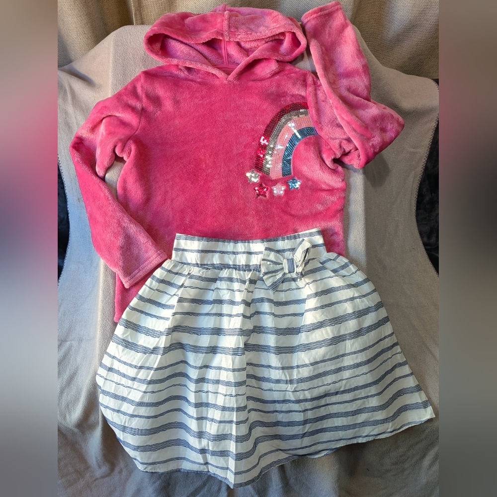 Girl's Hoodie & Skirt outfit - BCBG, Paul Costelloe - 9Y L